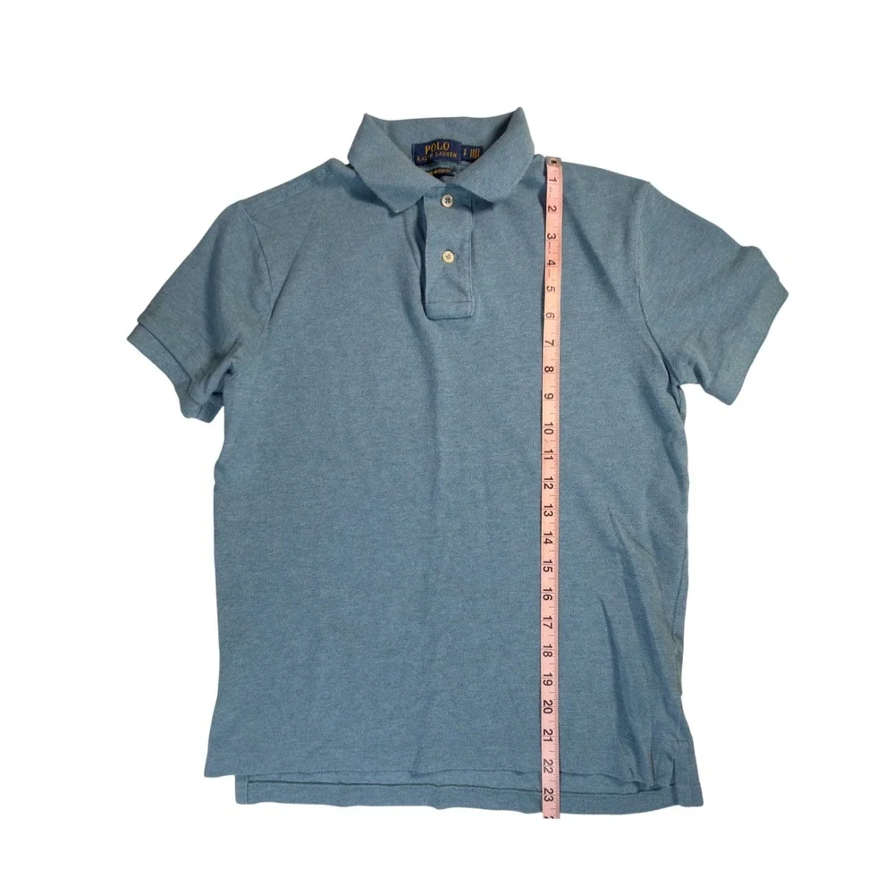 Polo Ralph Lauren Polo Shirt Kids Small Blue Excellent Custom Slim Fit Cotton